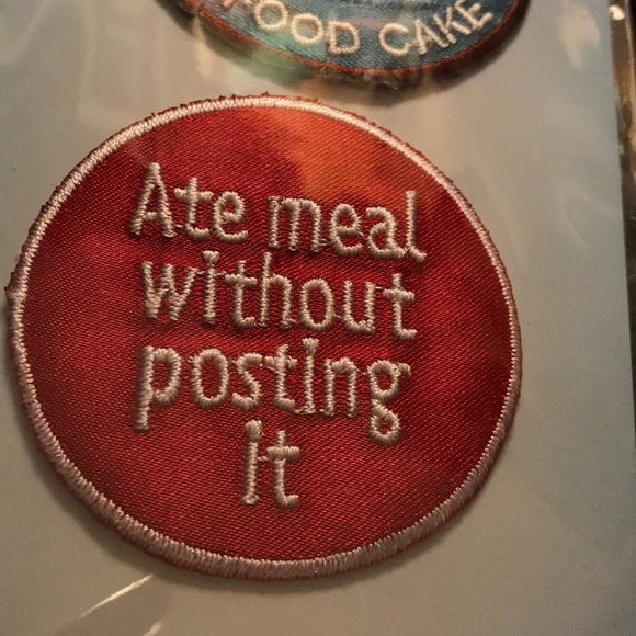 2/$15 NEW 3 hippie iron on patches pizza/cake food - Picture 5 of 9